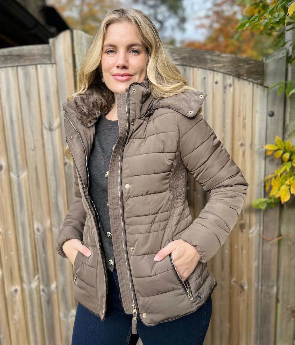 Chocolate Gosway Quilted Jacket - Seconds - Image 3