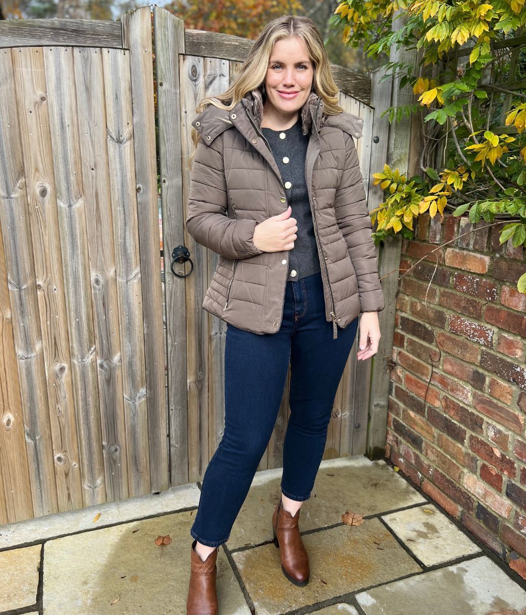 Chocolate Gosway Quilted Jacket - Seconds - Image 7