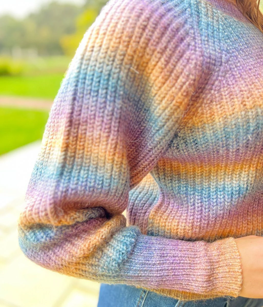 Chunky Ombre Round Neck Jumper - Image 2