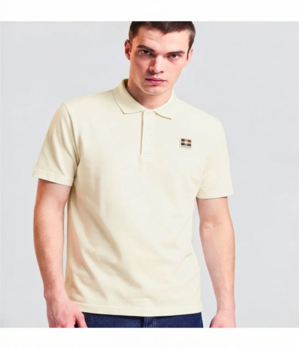 Ivory  Aquascutum Mens Pique Polo Shirt