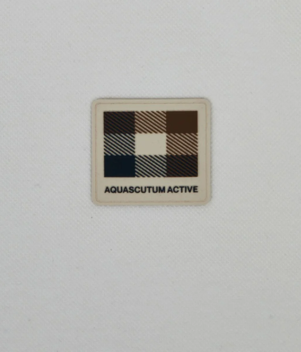 Ivory  Aquascutum Mens Pique Polo Shirt - Image 2