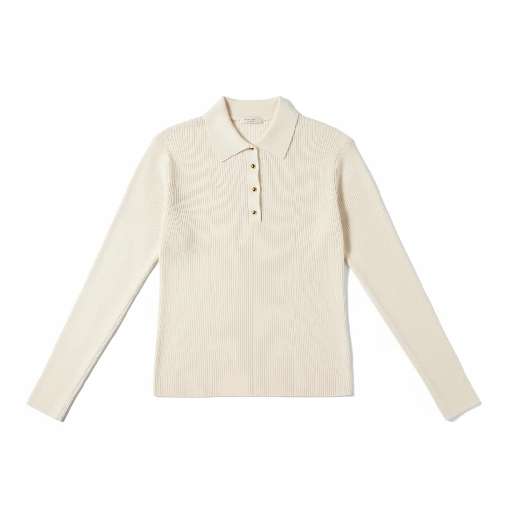 Cream Collared Jumper - Image 2
