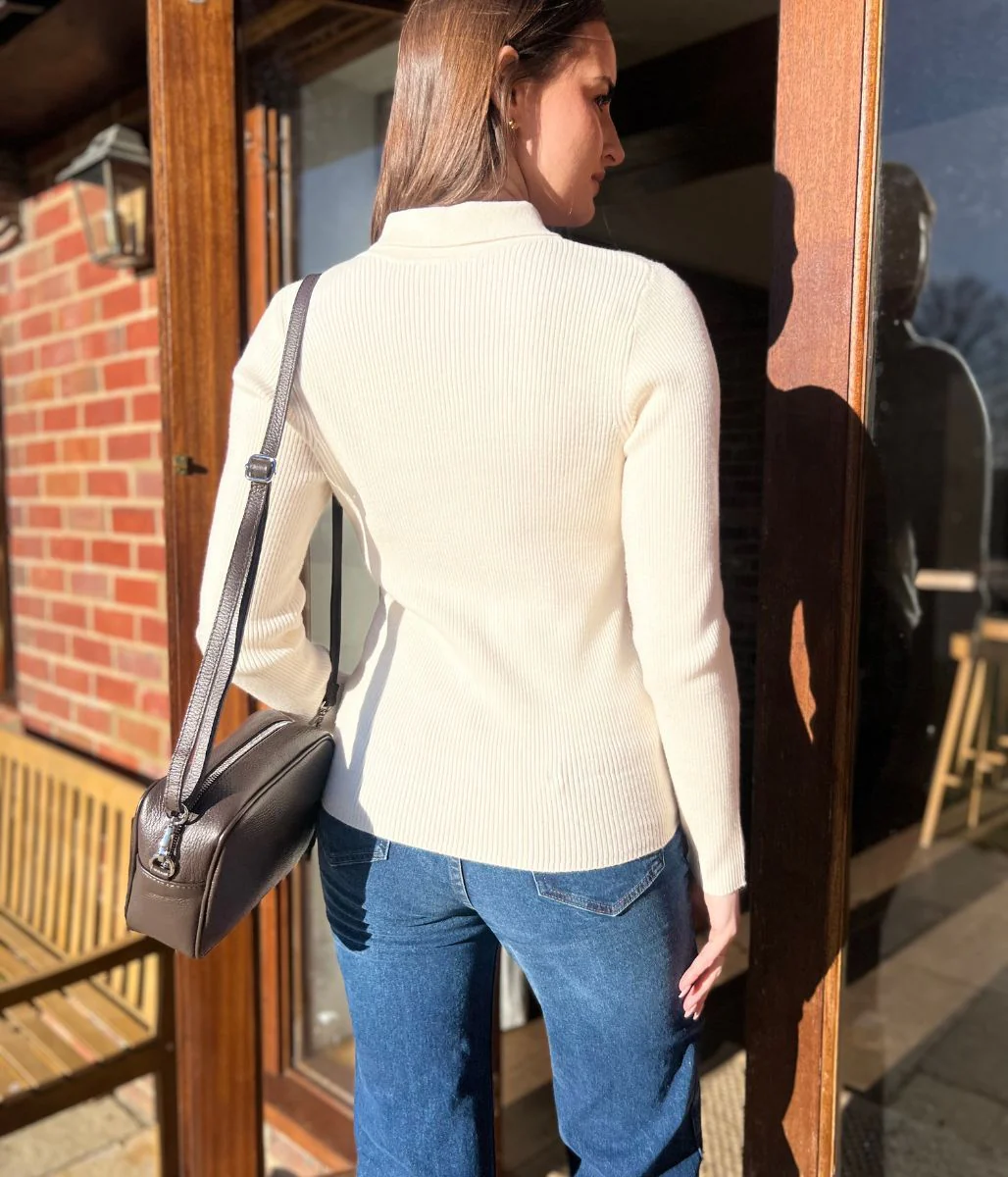 Cream Collared Jumper - Image 6