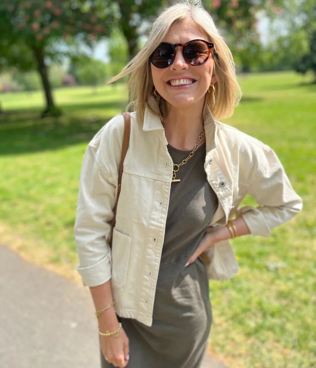 Butter Cream Denim Shirt Jacket