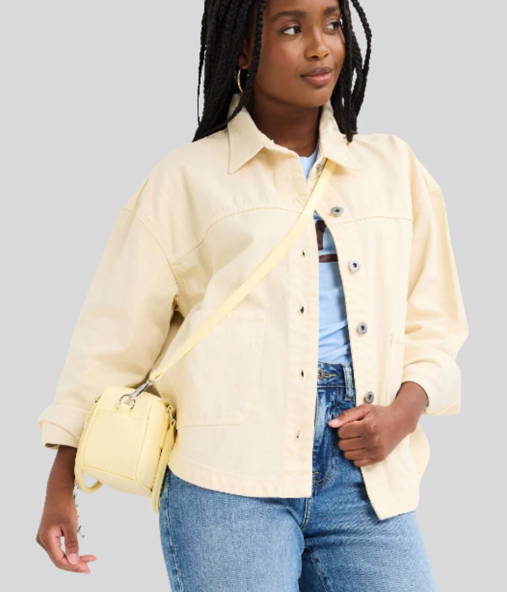 Butter Cream Denim Shirt Jacket - Image 8