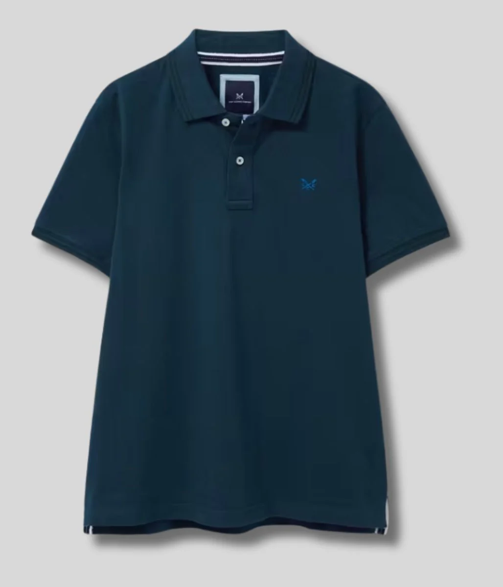 Dark Green Mens Classic Cotton Polo Shirt - Image 3