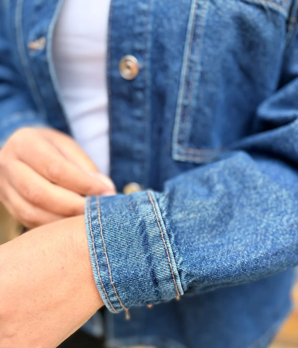 Dark Indigo Denim Shacket - Image 4