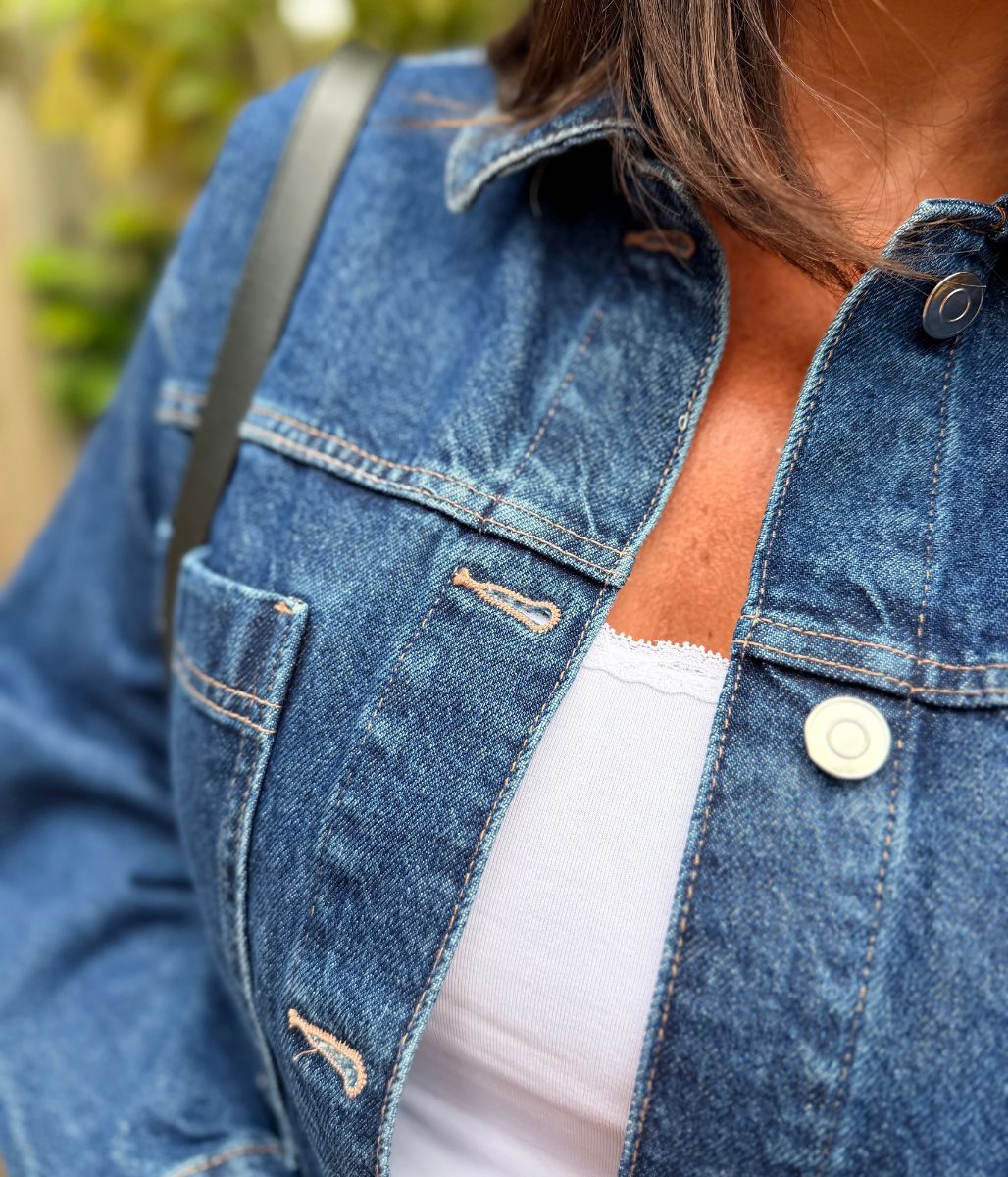 Dark Indigo Denim Shacket - Image 5