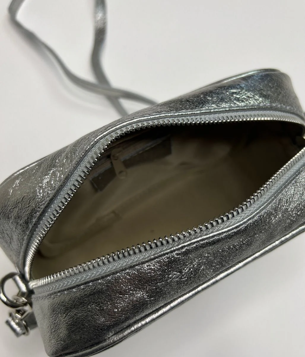 Pewter Leather Tassel Camera Bag - Image 5