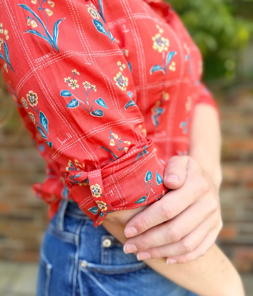 Ex Seasalt Orange Print Larissa Shirt - Image 3