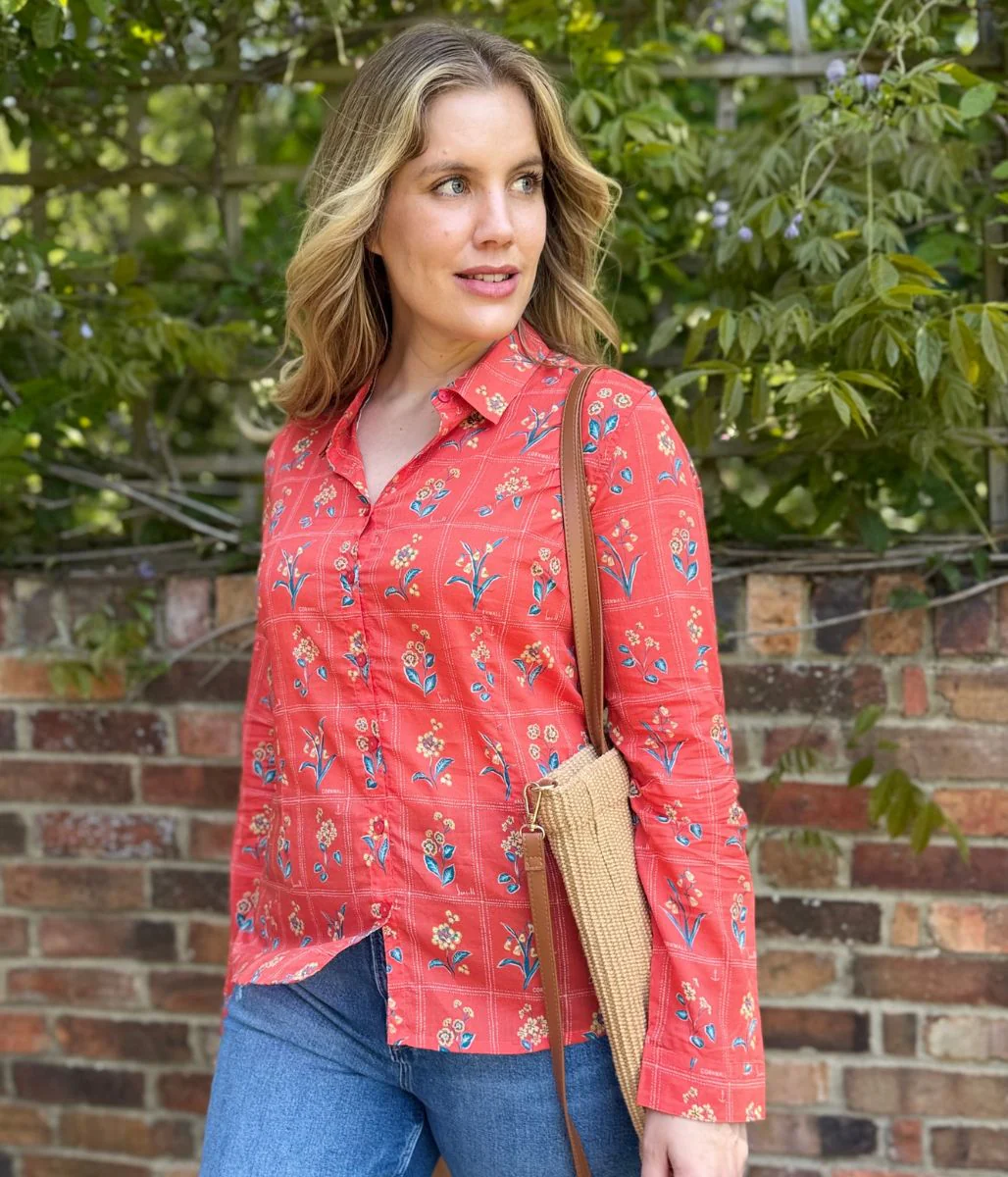Ex Seasalt Orange Print Larissa Shirt - Image 6