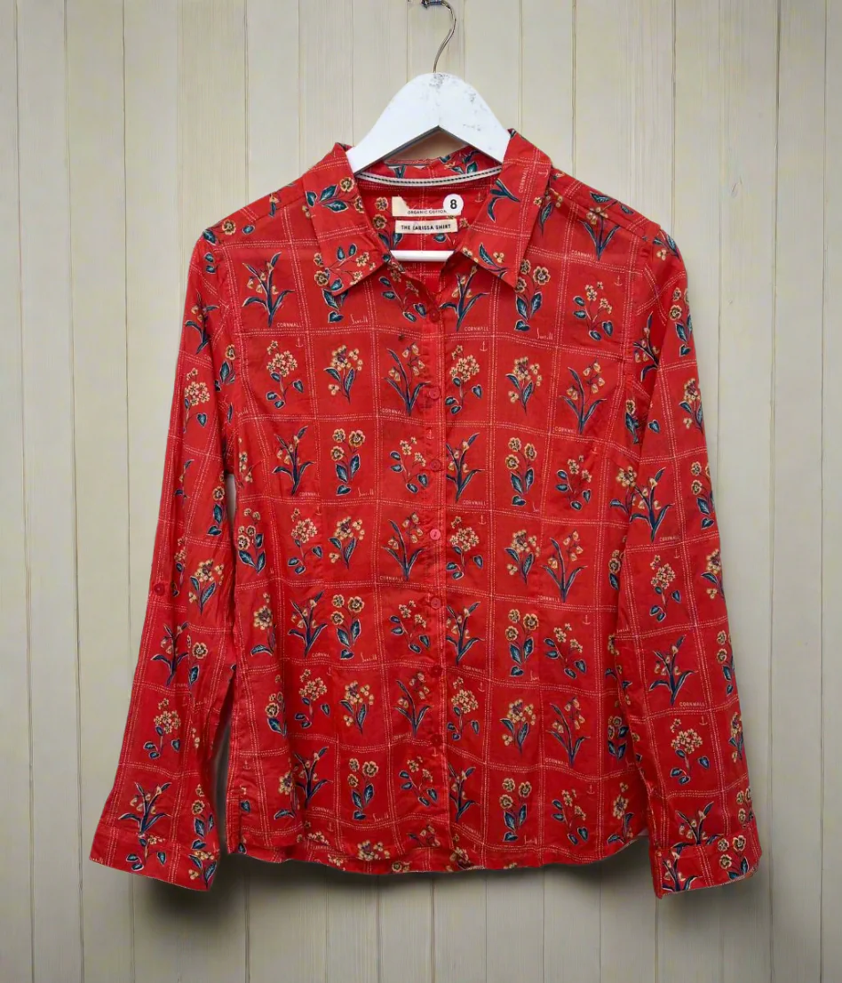 Ex Seasalt Orange Print Larissa Shirt - Image 7