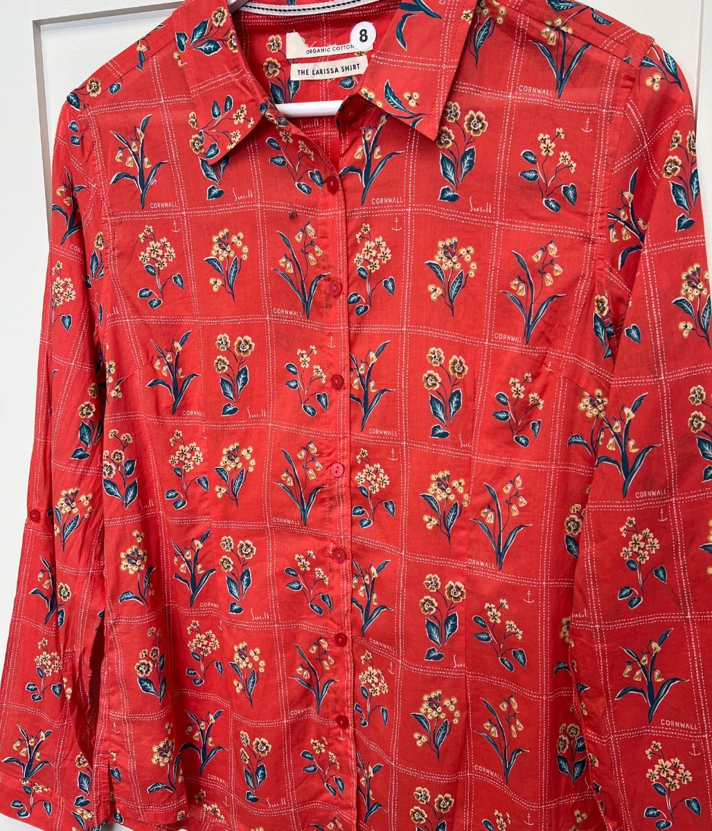 Ex Seasalt Orange Print Larissa Shirt - Image 9