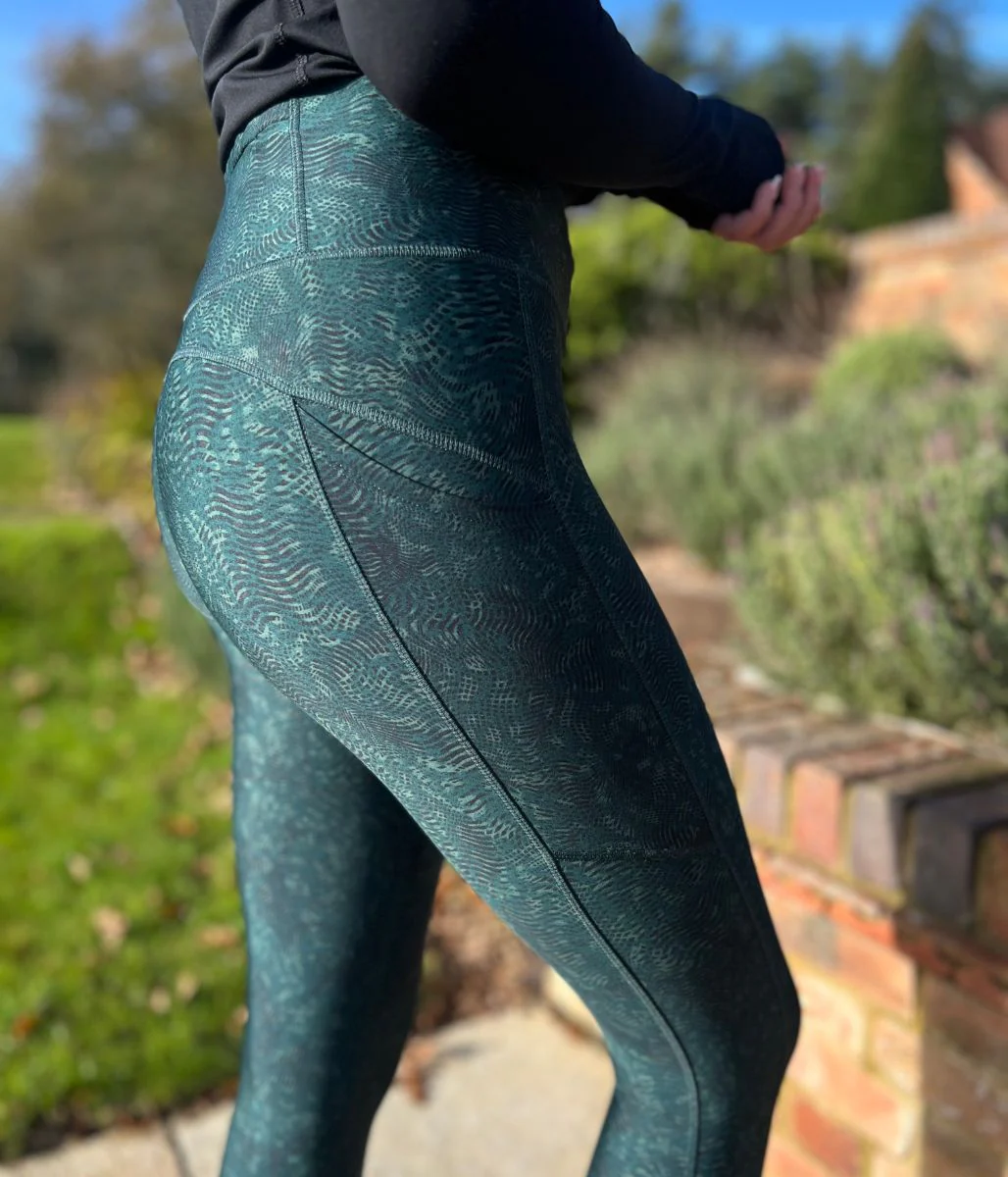 Green Contrast Good Move High Waisted Leggings - Image 3
