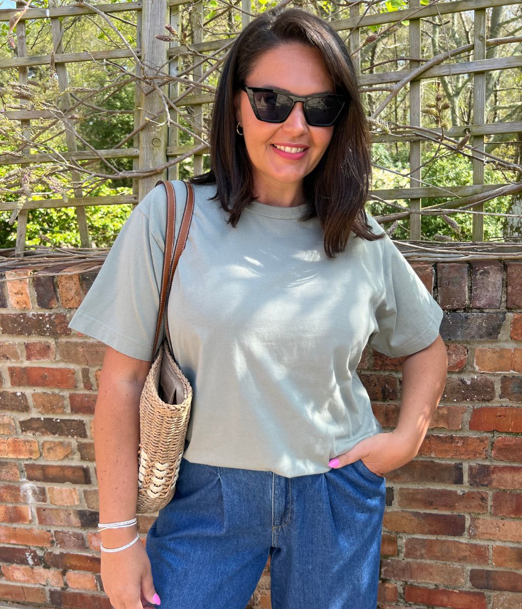 Green Cotton Relaxed Graphic T Shirt - Image 3