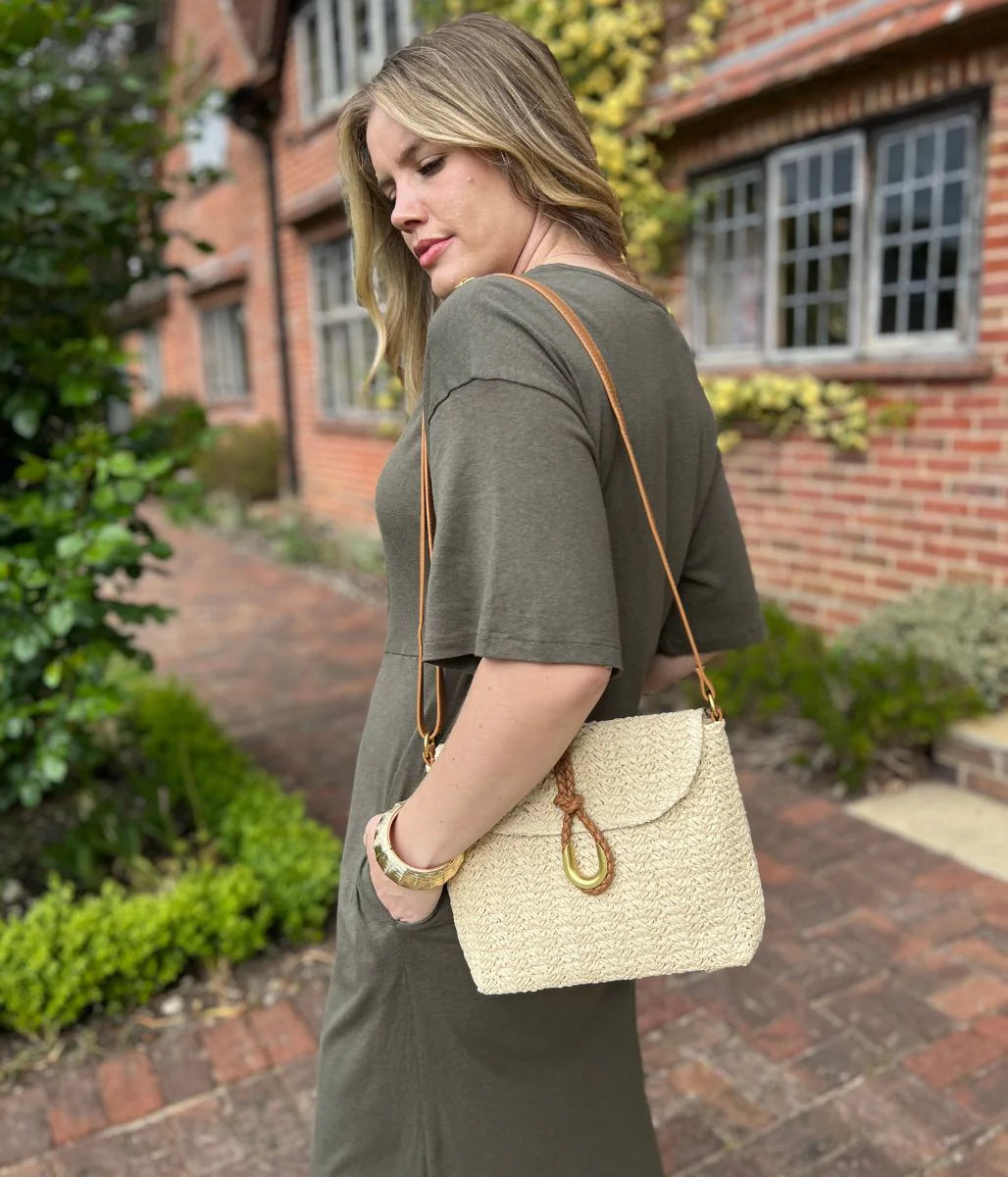 Khaki Jersey Twist T-Shirt Dress - Image 6