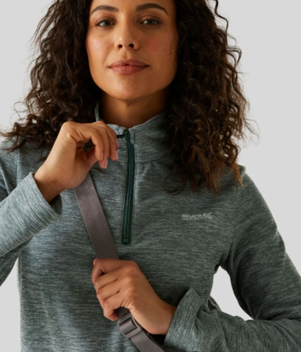Green Regatta Sweethart Marl Half Zip Fleece - Image 2