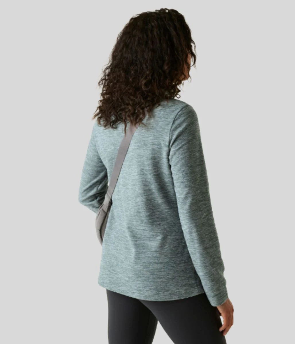 Green Regatta Sweethart Marl Half Zip Fleece - Image 3