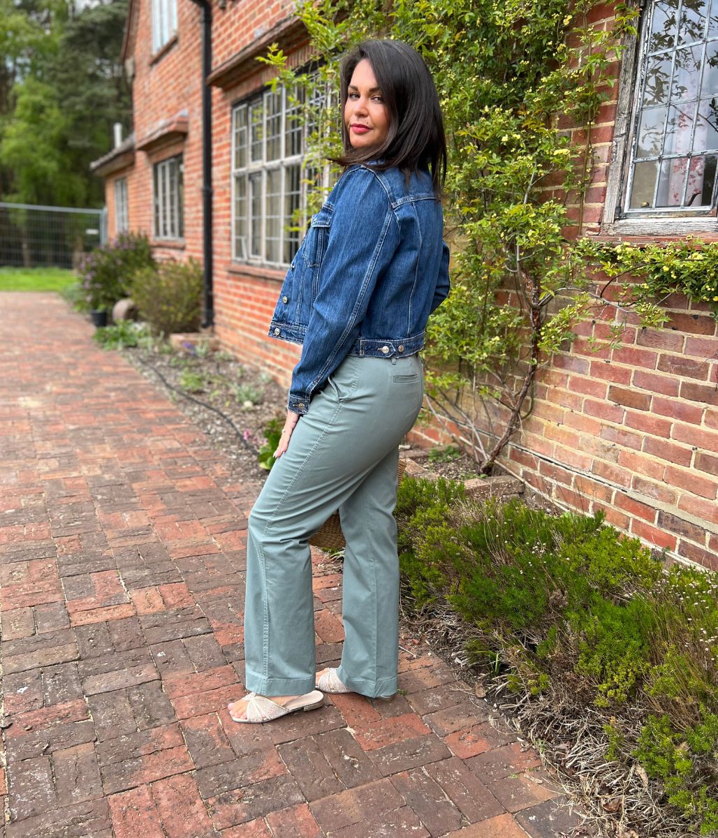 Green Straight Leg Chino Trousers - Image 4