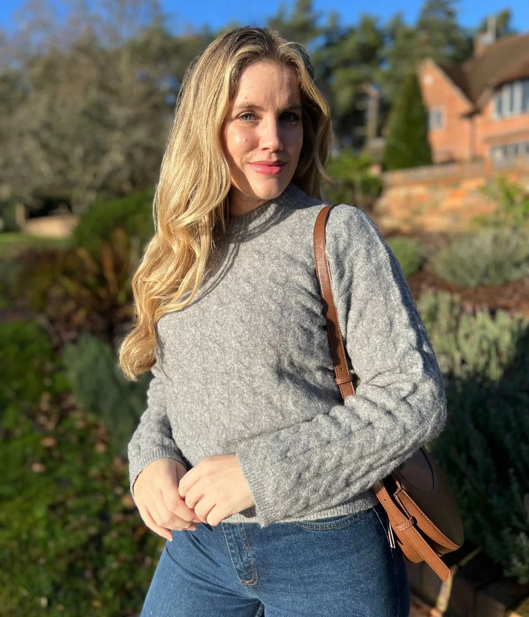Grey Cable Twist Jumper - Image 2