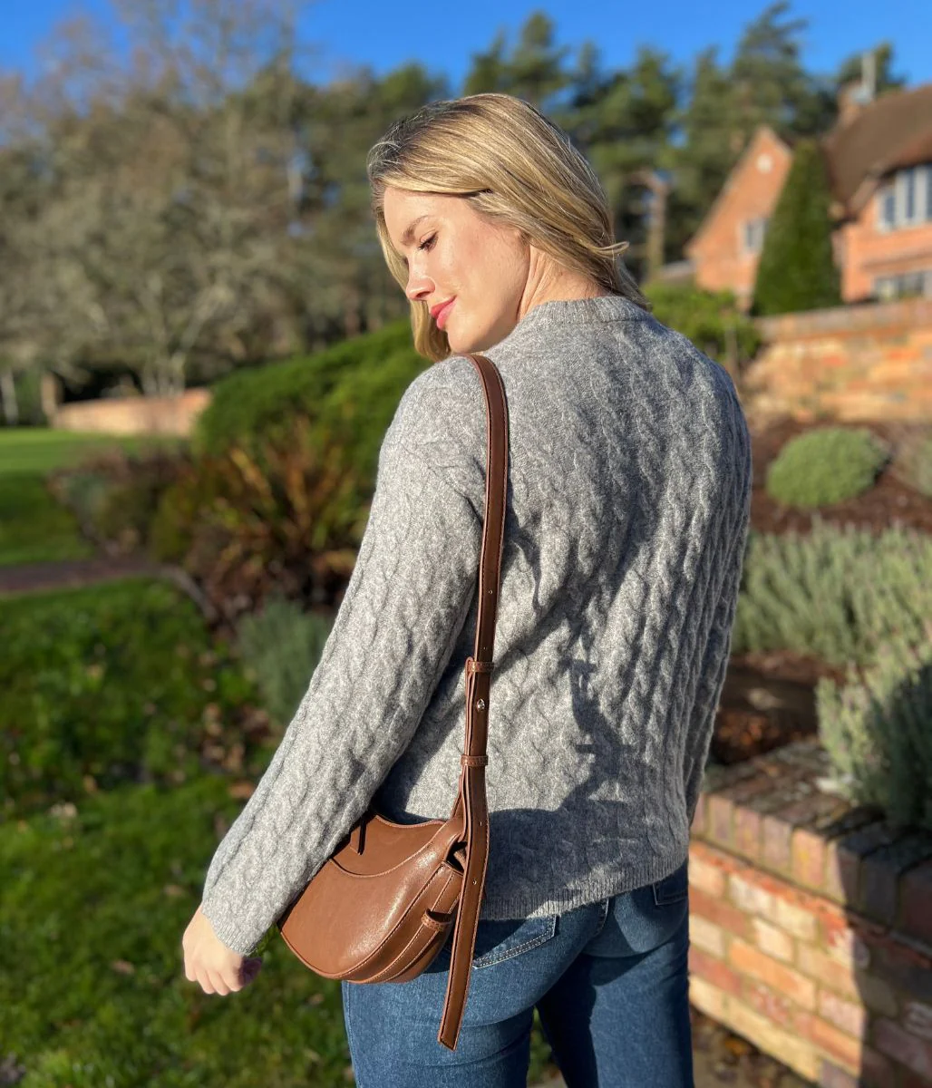 Grey Cable Twist Jumper - Image 3