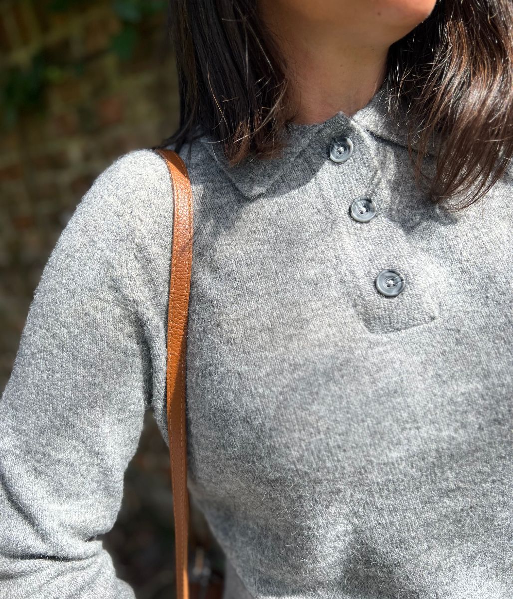 Grey Collared Jumper - Image 4