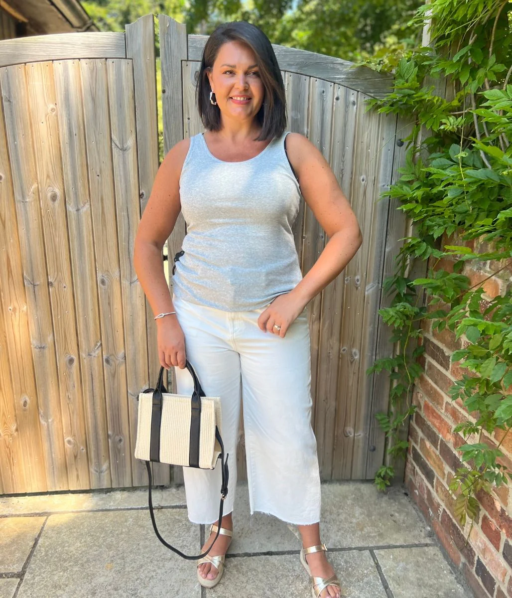 Grey Cotton Rich Secret Support Vest Top - Image 2