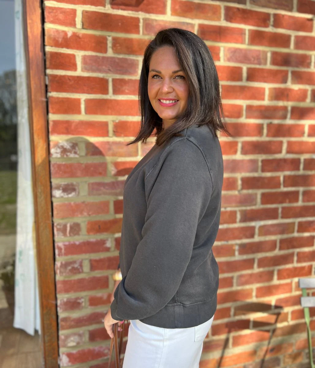Grey Garment Dyed Super Soft Sweatshirt - Image 3