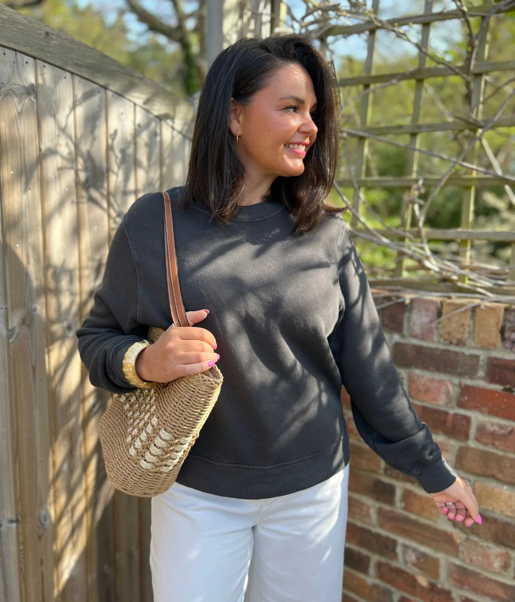 Grey Garment Dyed Super Soft Sweatshirt - Image 7