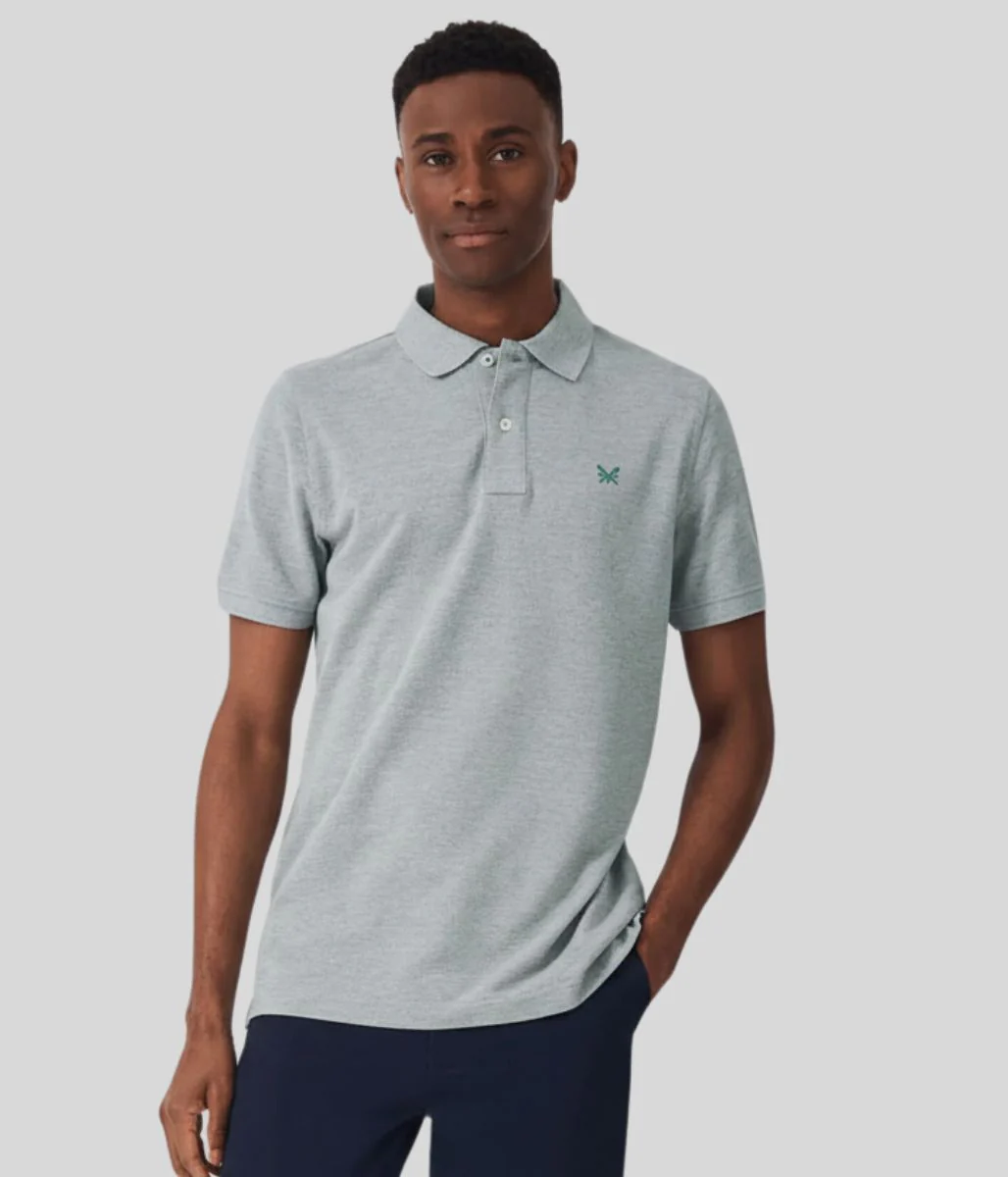 Grey Mens Classic Cotton Polo Shirt