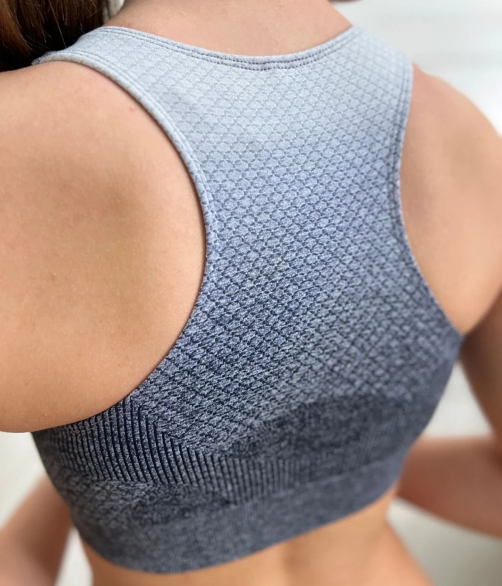 Grey Padded Sports Bra - Image 4