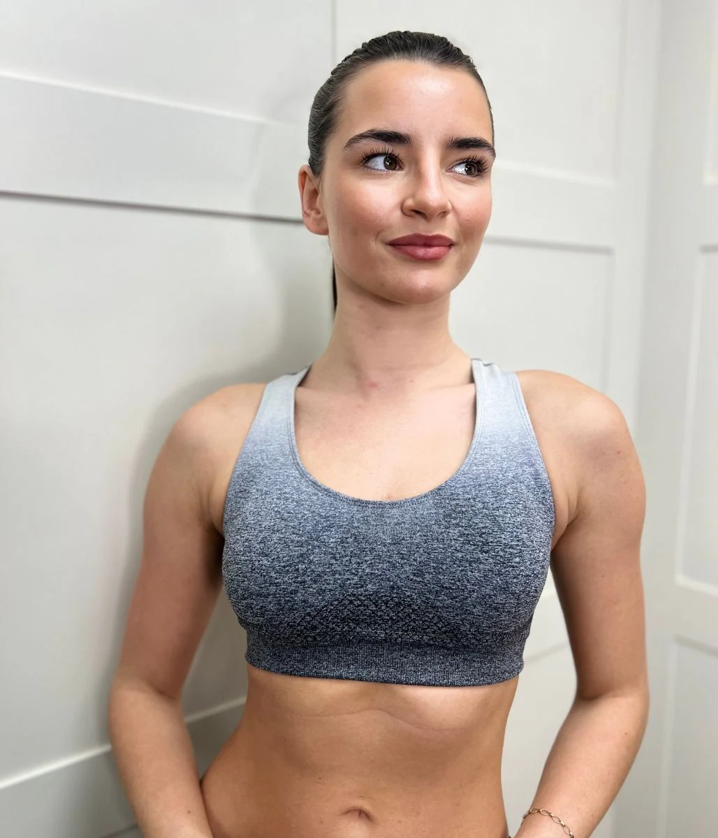 Grey Padded Sports Bra - Image 5