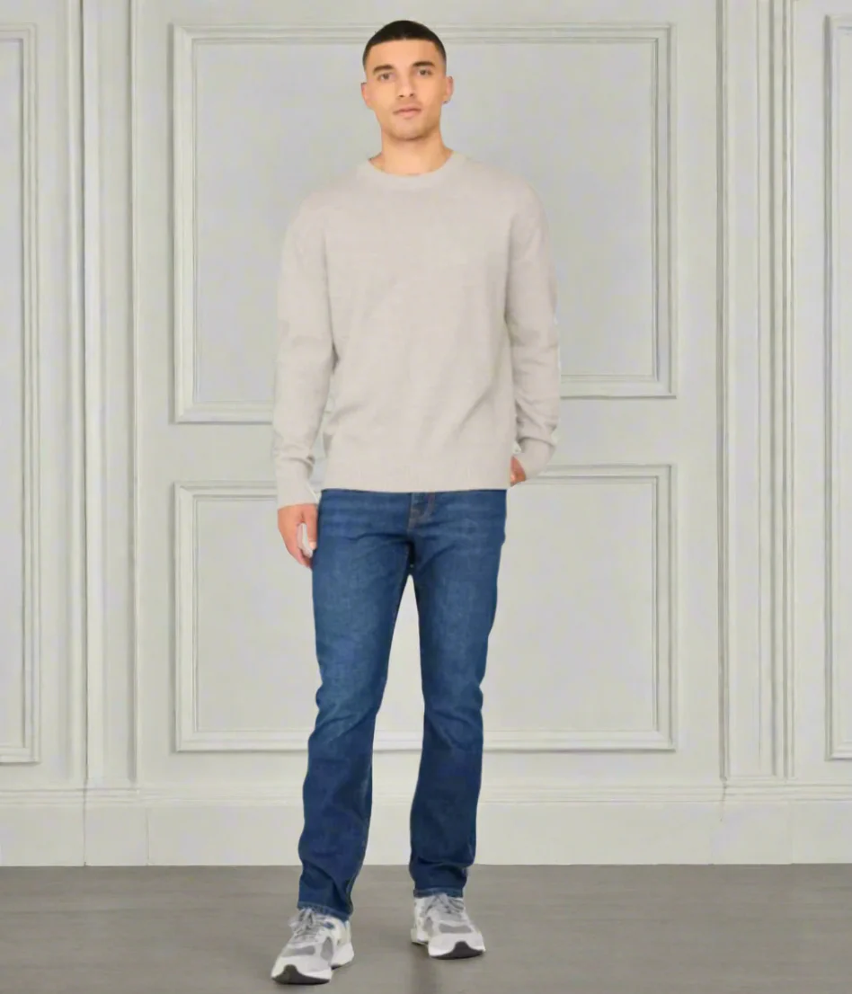 Grey Wool Blend Mens Jumper - Image 3