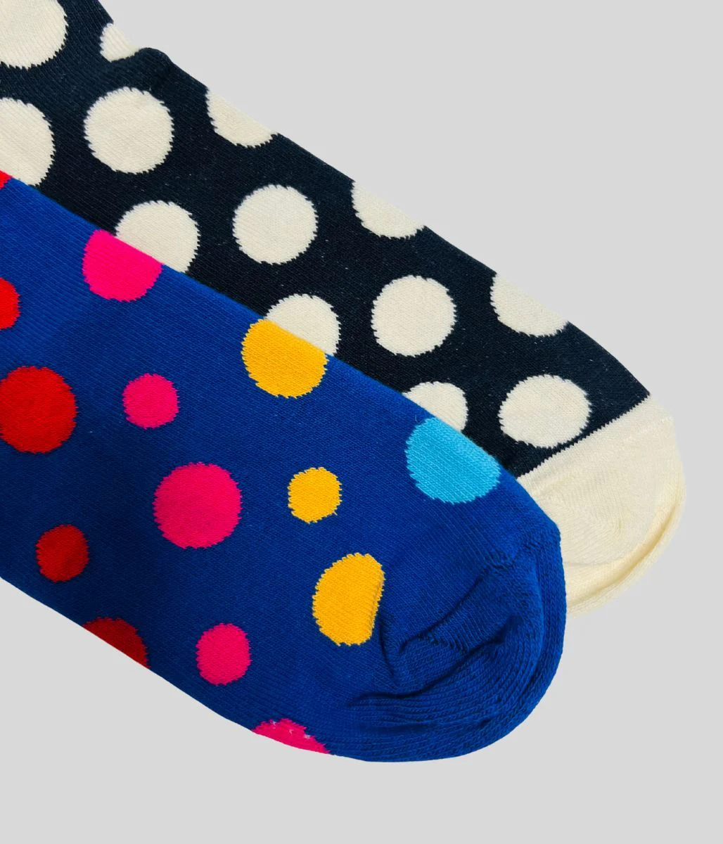 Happy Socks 2 Packs Blue & Navy Spots - Image 3