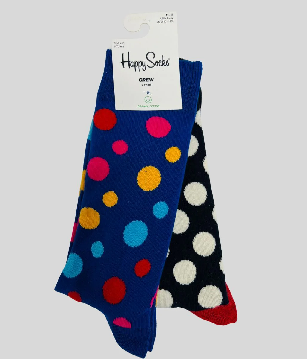Happy Socks 2 Packs Blue & Navy Spots - Image 7
