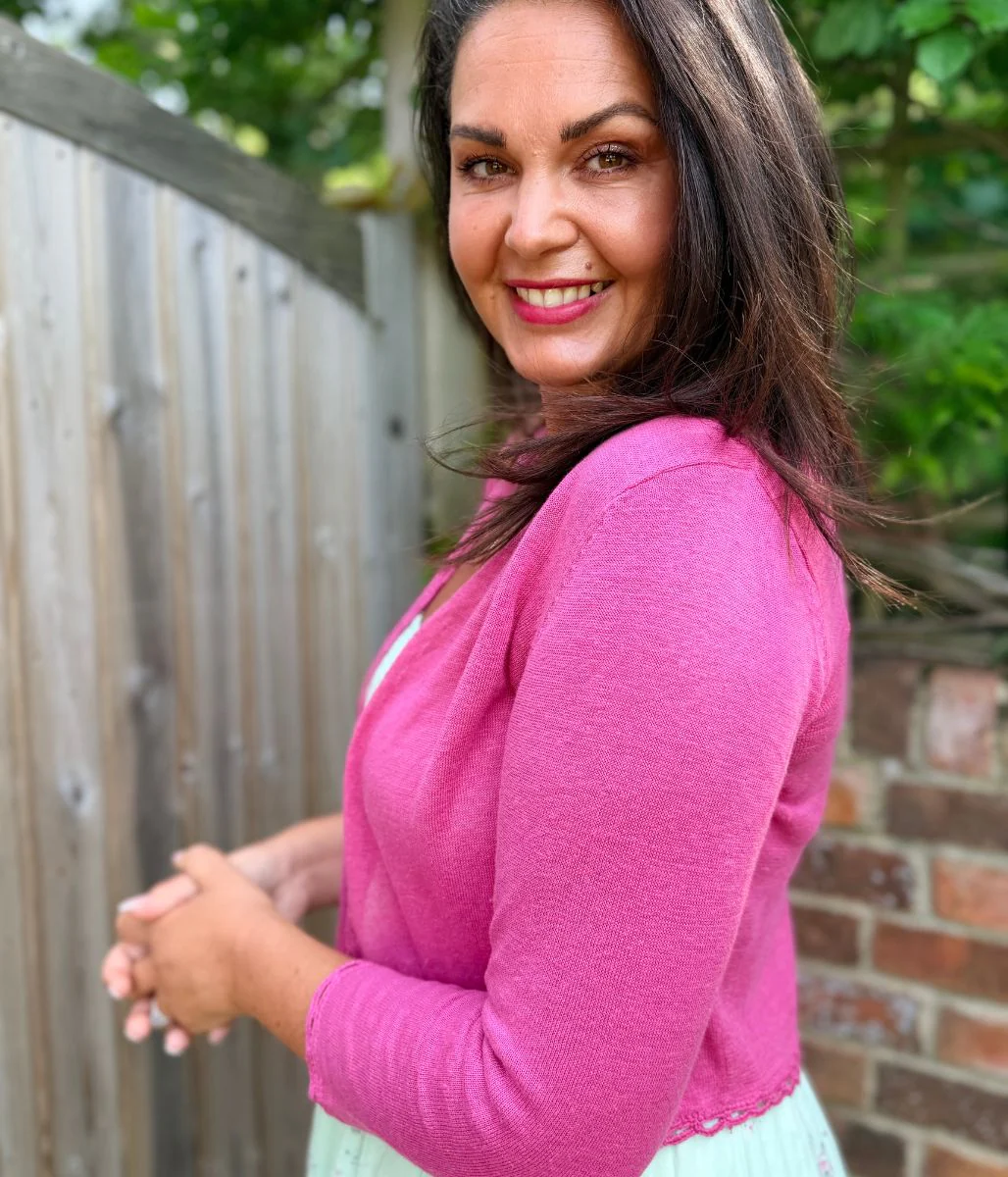 Hibiscus Linen Bolero Cardigan - Image 5