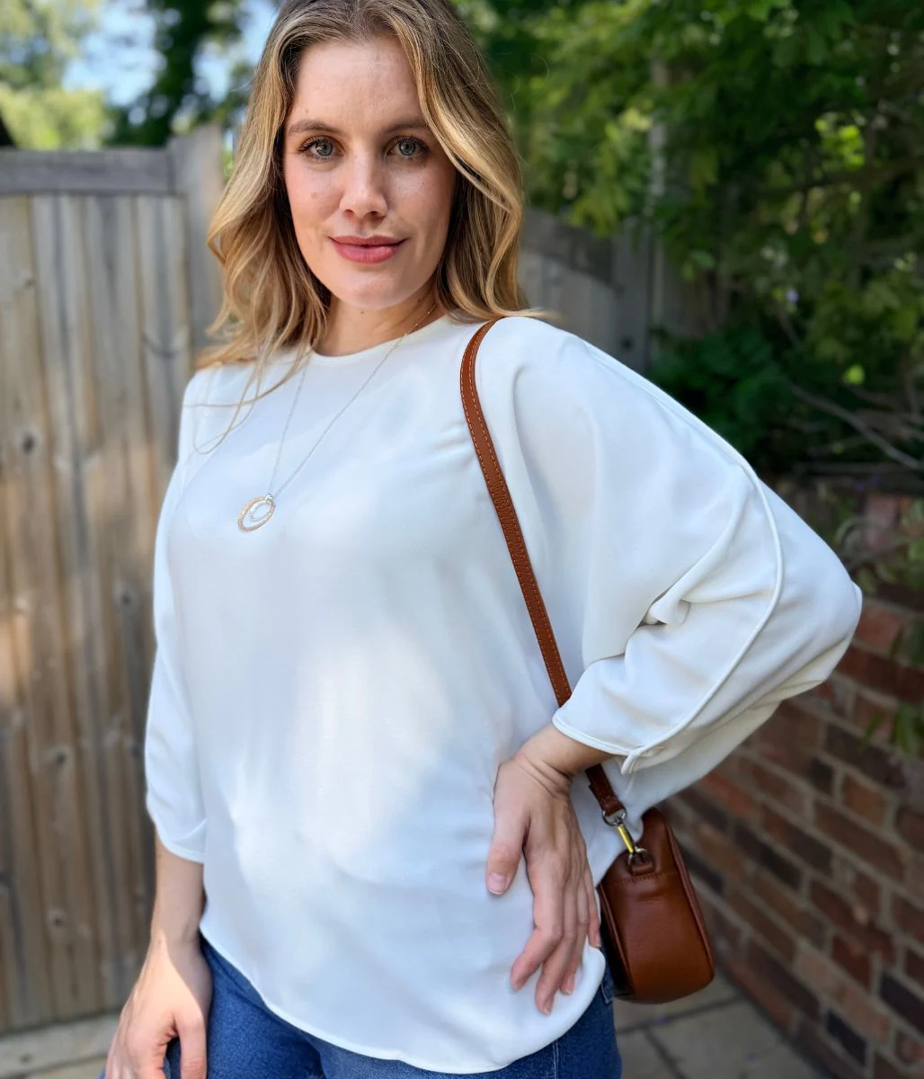 Ivory Batwing Blouse - Image 2
