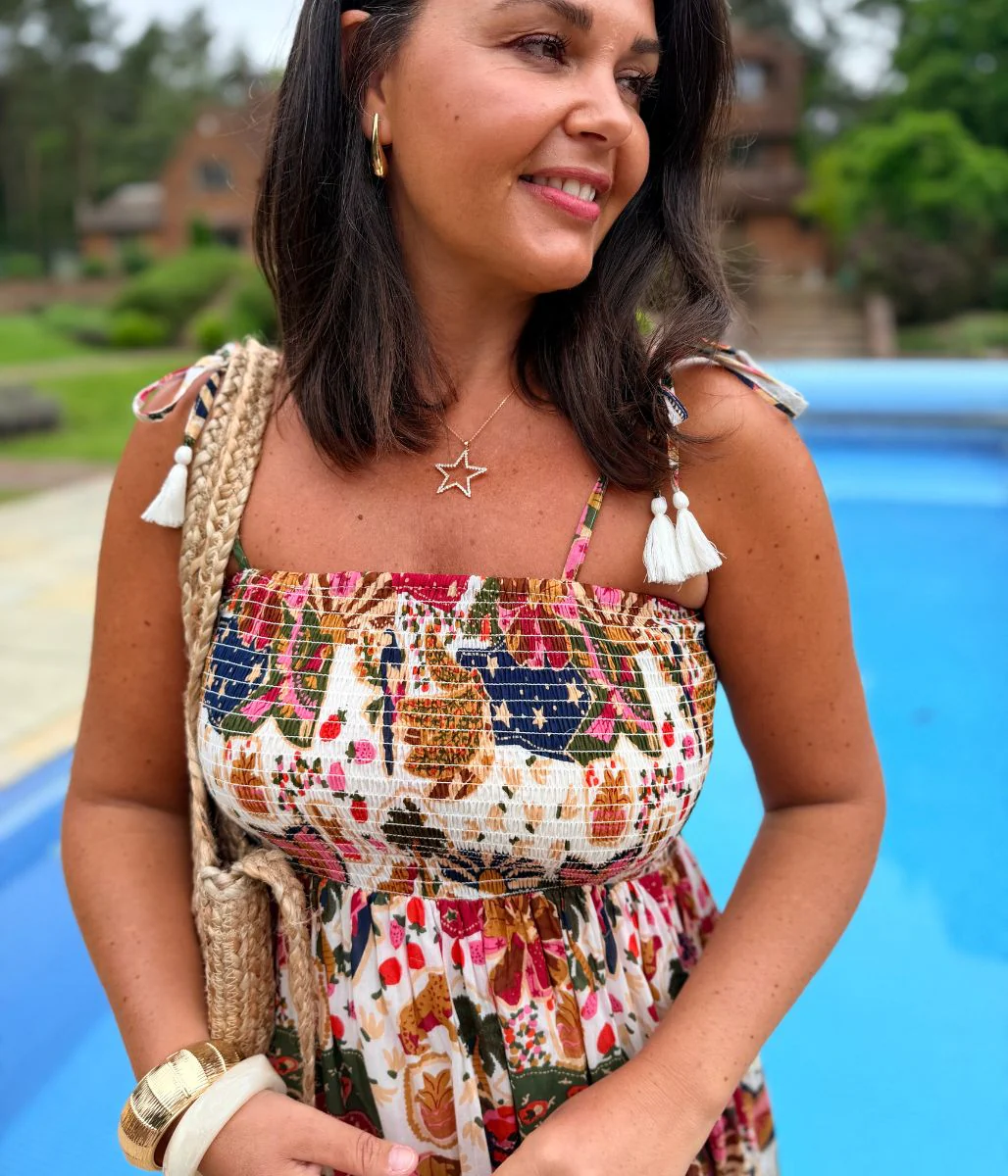 Ivory Malta Shirred Midi Dress - Image 7