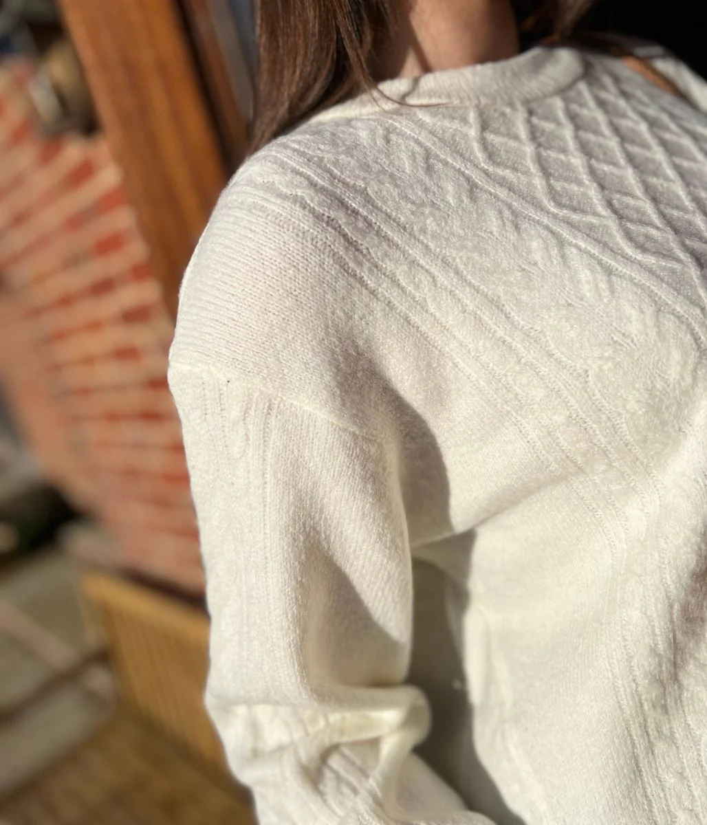 Ivory Soft Cable Knit Jumper - Image 5