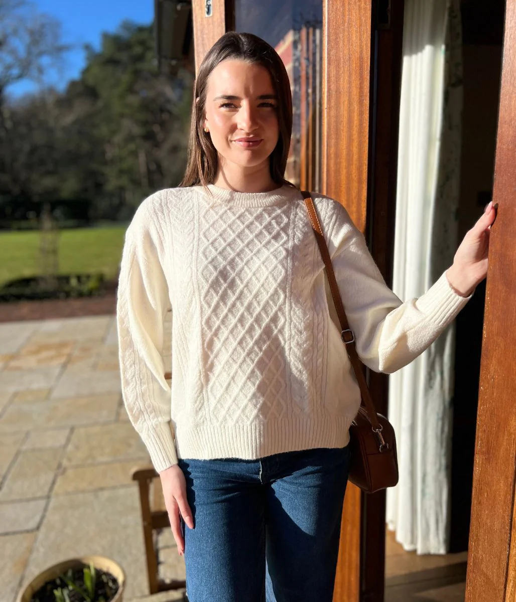Ivory Soft Cable Knit Jumper - Image 7