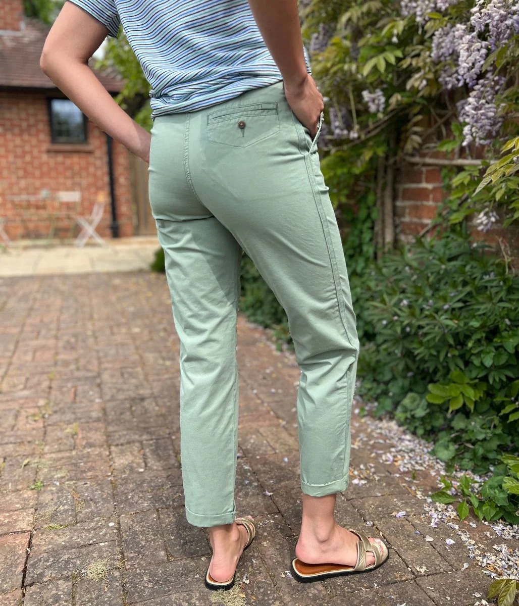 Khaki Cotton Rich Slim Fit Chino Trousers - Image 5