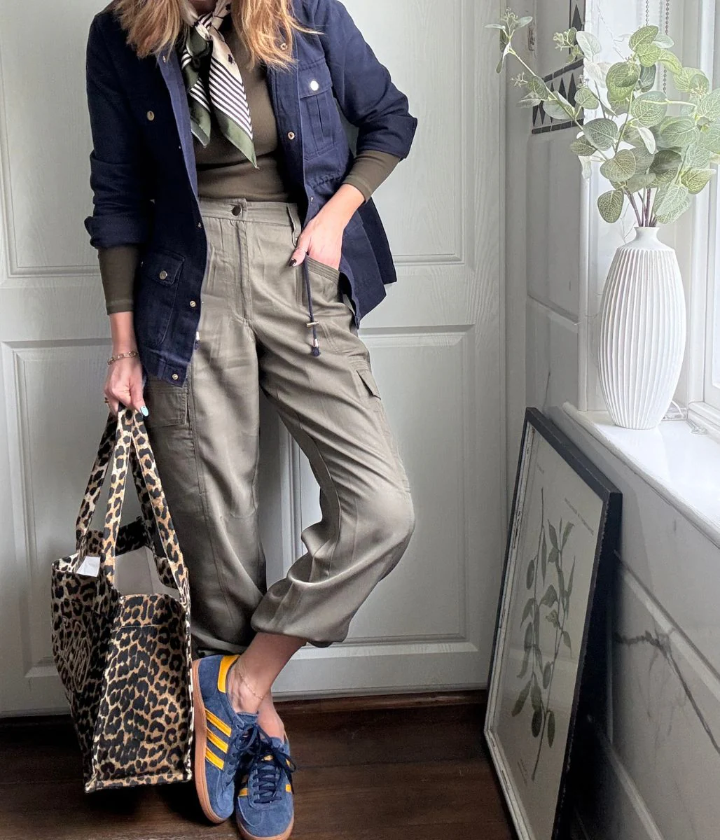 Khaki Sia Cargo Trousers - Image 2