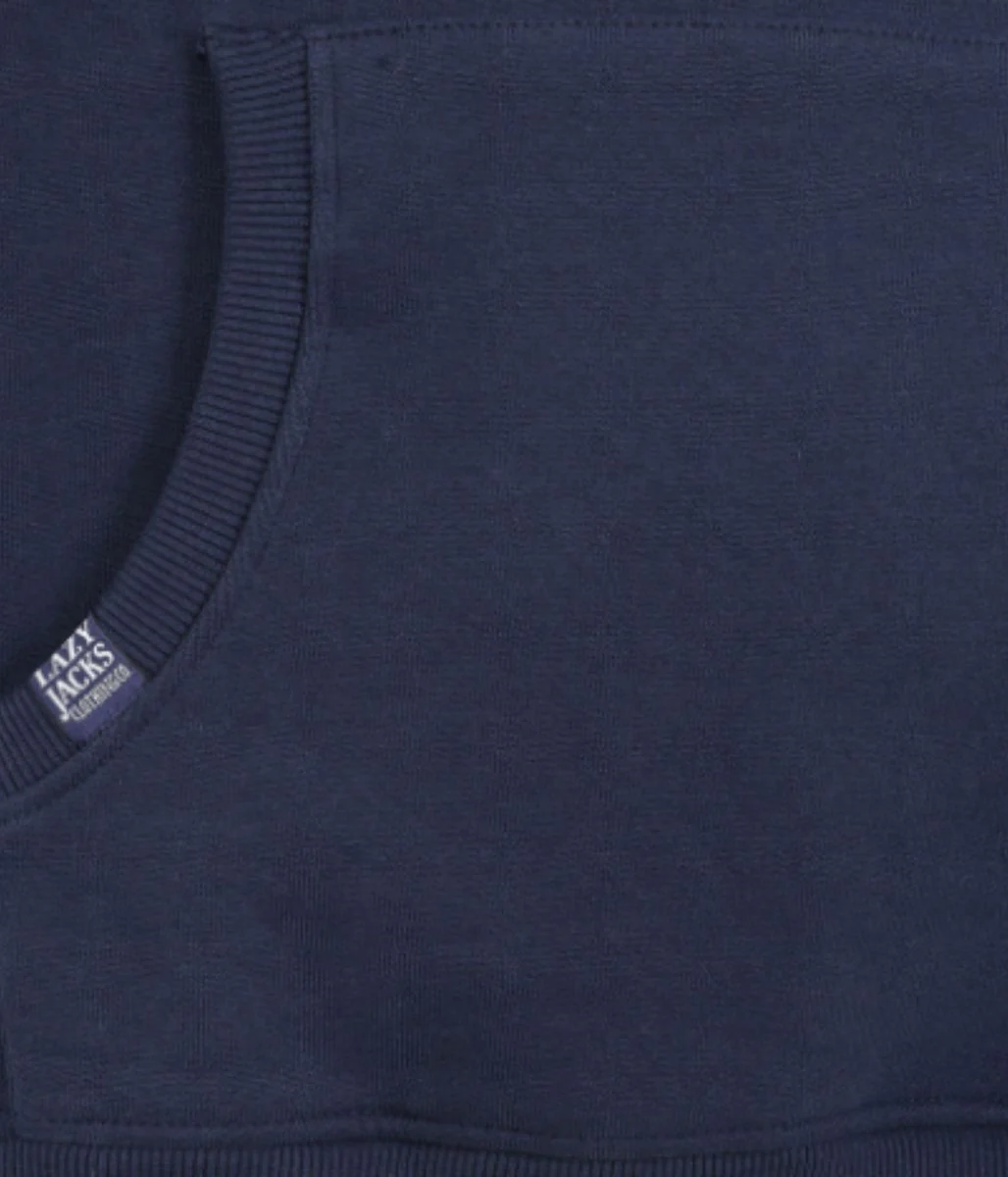 Lazy Jacks Mens Hooded Button Neck Sweatshirt - Image 3
