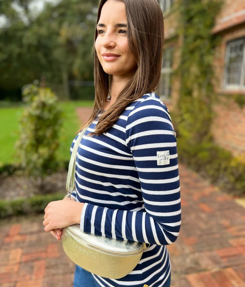 Lazy Jacks Navy Striped Breton Top - Image 7