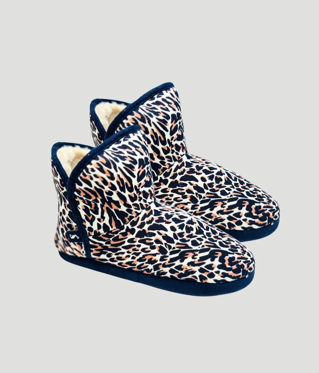 Leopard Print Fur Lined Slipper Boots - Image 4