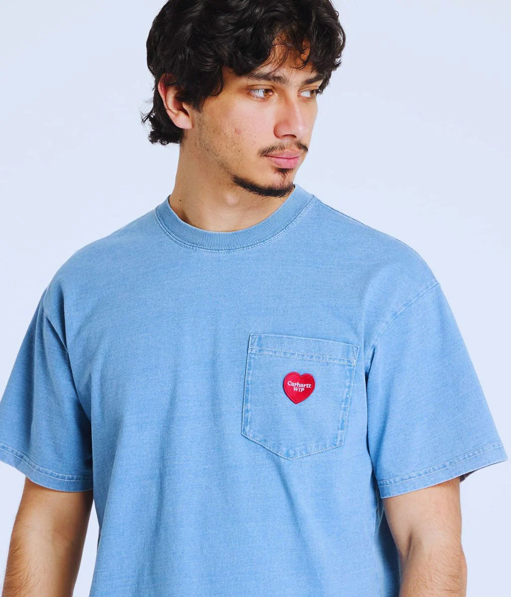 Light Blue Carhartt Ingo T Shirt - Image 3