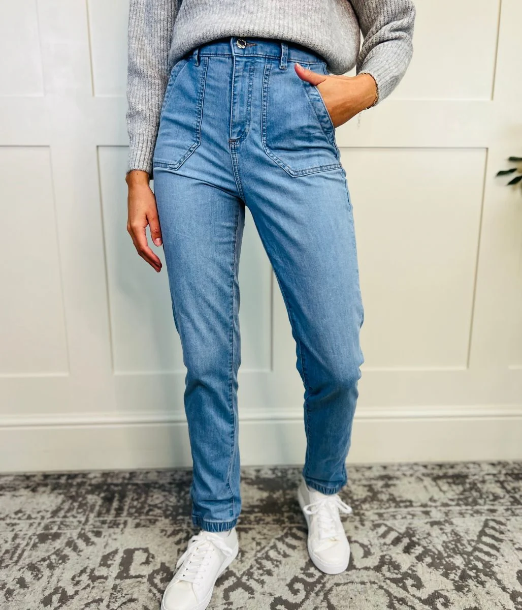 Vintage Denim Slim Fit Cuffed Jean - Image 2