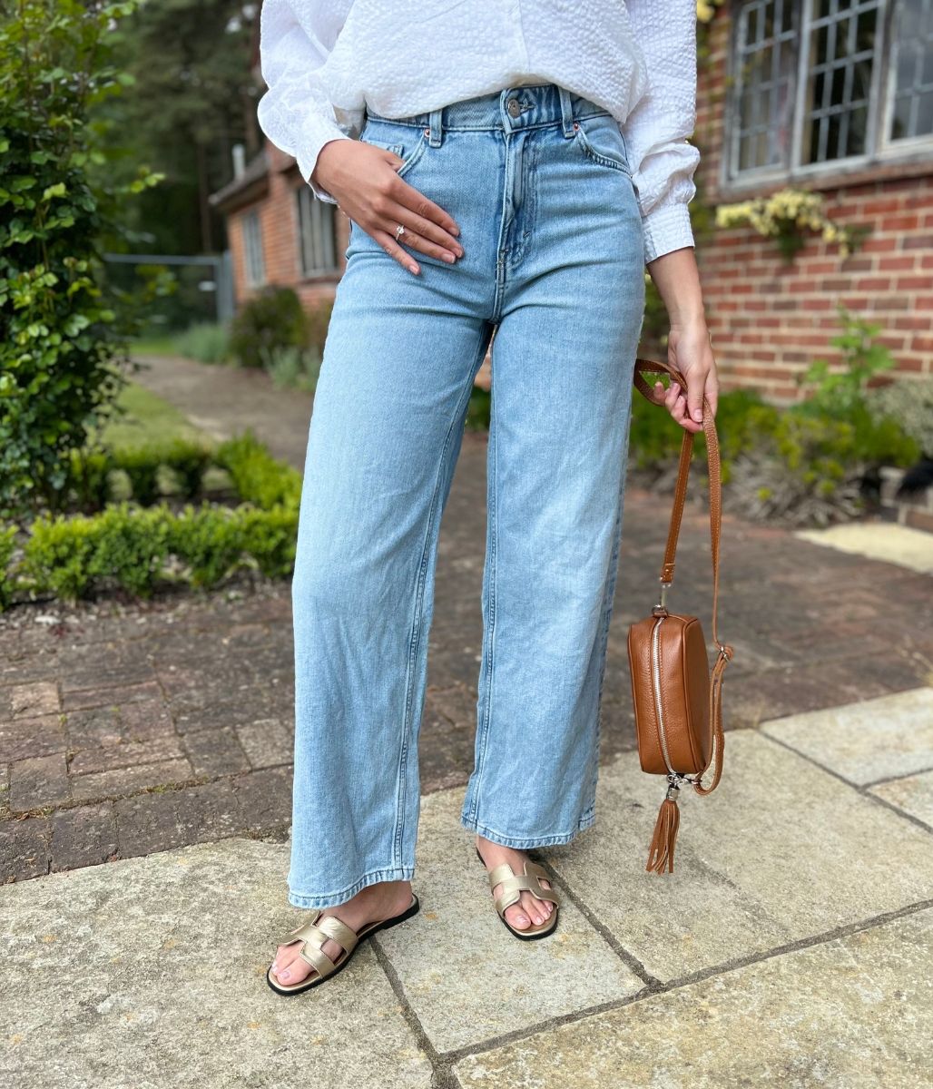 Light Blue Slouchy Wide Leg Jeans - Image 6