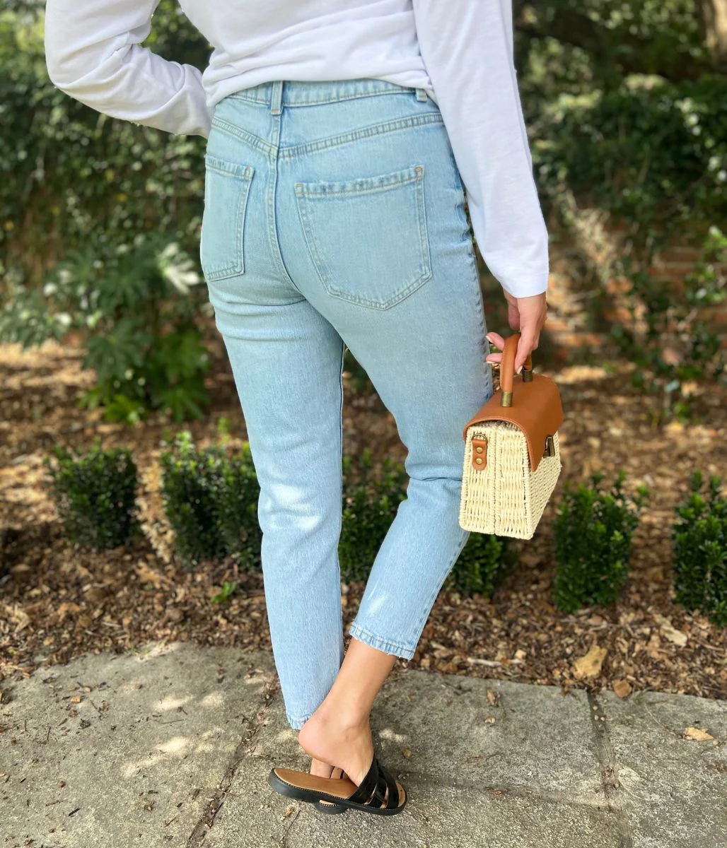 Light Blue Tori Slim Fit Mom Jeans - Image 8