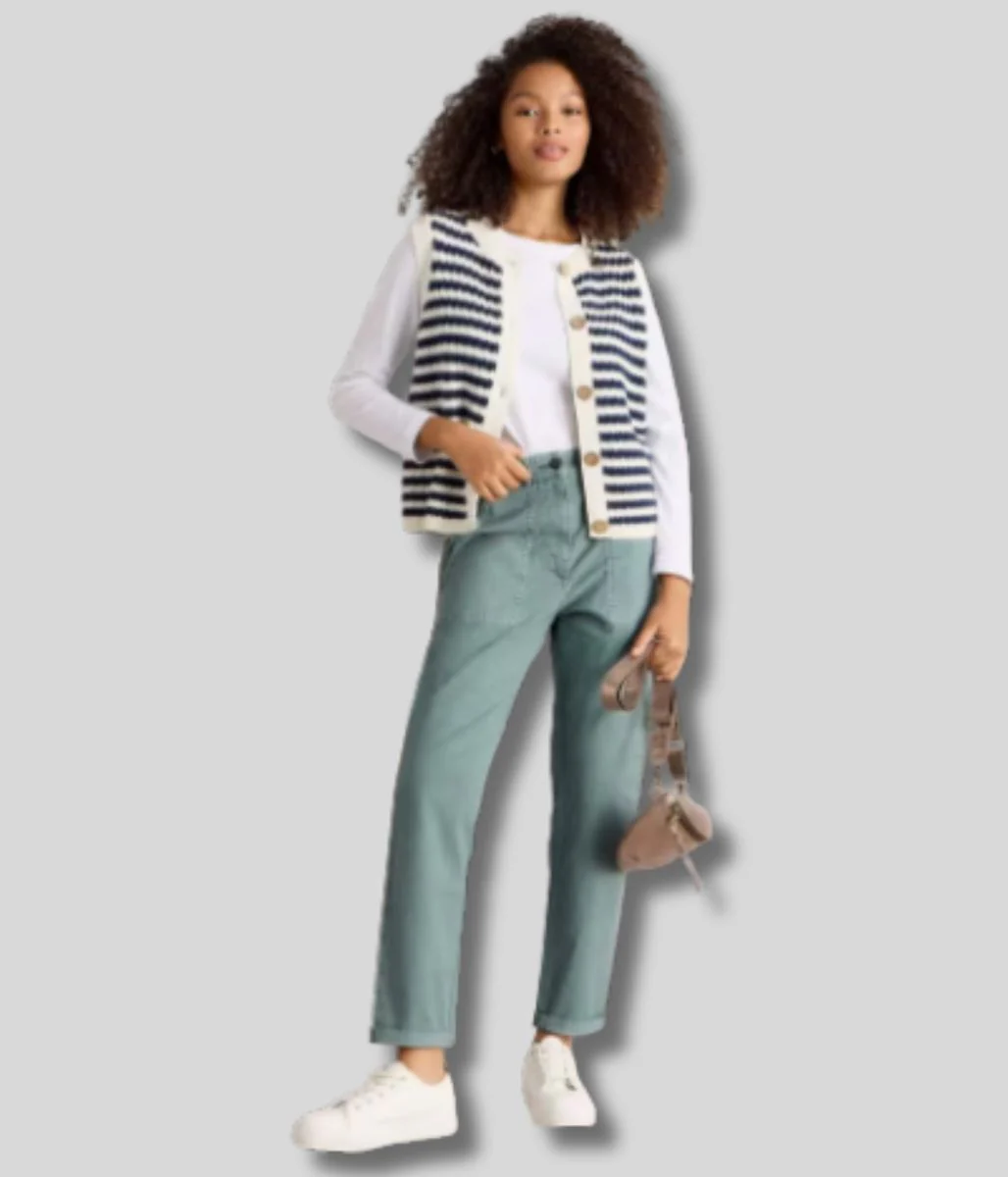 Light Green Twister Chino Trousers - Image 2